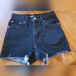 EUC Levi's High Rise Black Denim Cutoff Shorts